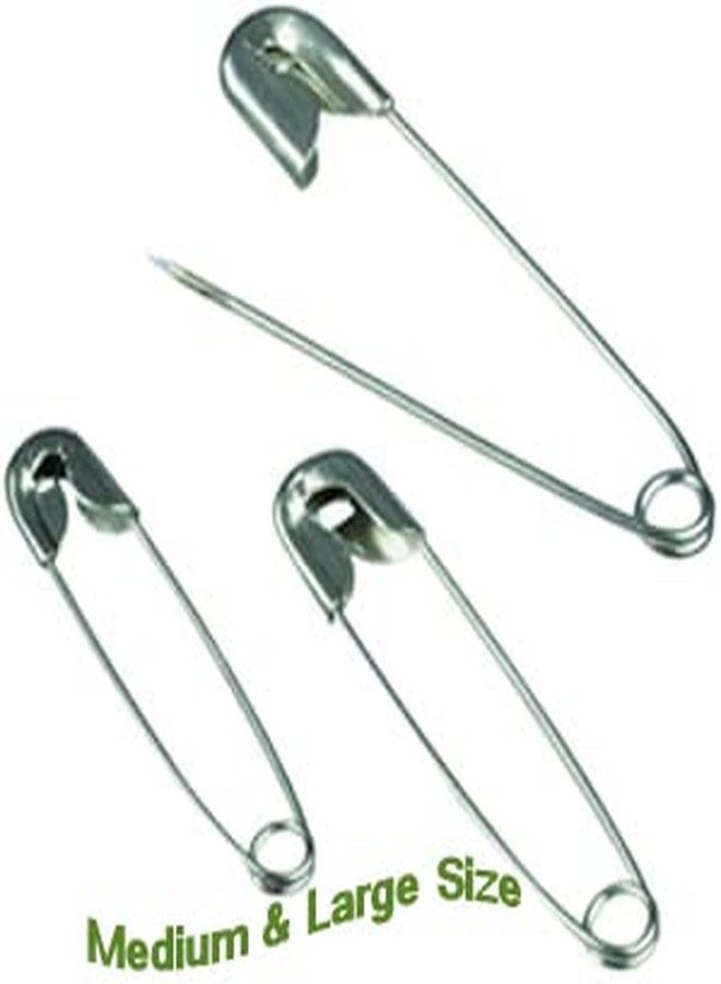 ARSDEWY Metallic Medium and Large Size Safety Pins for Women & Girls - Set of 60 Pcs - Image 1